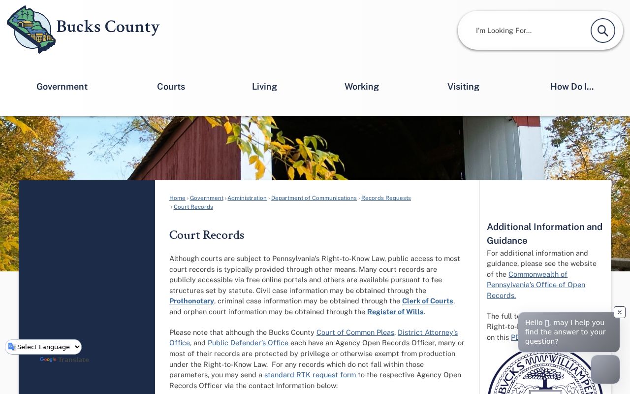 Buckingham Township residents directory Bucks County Court Records office map