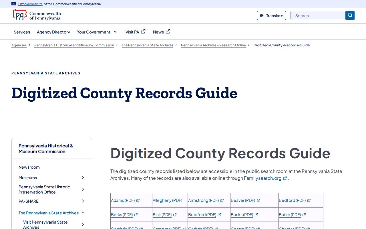 Buckingham Township previous residents Pennsylvania digitized county records guide